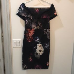 ASOS US 6P floral off the shoulder dress